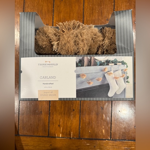 NIB Studio McGeeThreshold 6ft Long Woven Pom Pom Garland - Picture 6 of 8